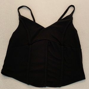 Just Polly New York Black Crop Top Size M